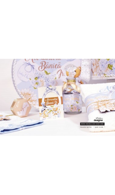 Trusou de botez pentru baieti cu ursuletul Baby Dior, Ursulet de plus 3
